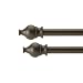 Umbra Serif 28-Inch to 48-Inch Double Drapery Rod, Bronze