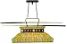 Sporting Goods : 3 Lt. Pool Cue Island Light with Antique Copper finish and Tiffany glass