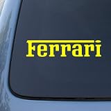 FERRARI - Vinyl Car Decal Sticker #A1600 | Vinyl Color: Yellow