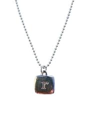 Sterling Silver Round Initial Charm Letter y Lower Case Hand Stamped Pendant with Sterling Silver Charm Bracelet