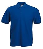 Fruit of the Loom 65/35 Pique Polo Shirt, Purple, 2XL