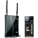 BUFFALO 11n/g/b対応 ハイパワー 無線LANルーター Air Station セット(カード) WHR-HP-G300N/P