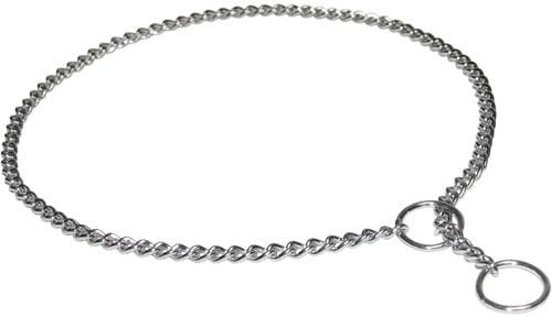 Dean &amp; Tyler Presents Short Link Professional Show Collar FUR Saver - Chrome Plated Steel - Size 22" By 1mm - Herm Sprenger Original - This FUR Saver Recommended By VDH Member of F.C.I