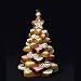 6.3" Polonaise Blown Glass Cookie Christmas Tree Holiday Ornament