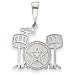 14k White Gold Drum Set Charm
