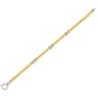 14K Yellow Gold Diamond Accent Bracelet - 7.5 inches