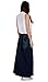 Womens full length denim skirt dark wash maxi long skirt (94)