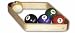 9-Ball-Rhombus, Holz.