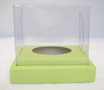 Individual Green Clear Top Cupcake Boxes pack of 10