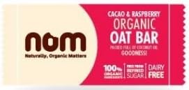 Nom Foods Organic Cacao &amp; Raspberry Bar 52g (Case of 12)