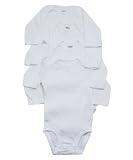 Carter's Baby Boy or Girl 4PK White L/S Bodysuit