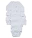Carter's Four-Piece Long Sleeve Bodysuits Set (0-9m) - white, 3-6mos