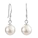Feramox Sterling Silver Freshwater Cultured Shell Pearl Earrings Dangle Studs