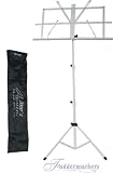 Portable White Folding Sheet Music Stand with Carrying Bag