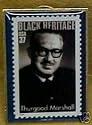 Thurgood Marshall Stamp Pin Black Heritage Lapel Pins