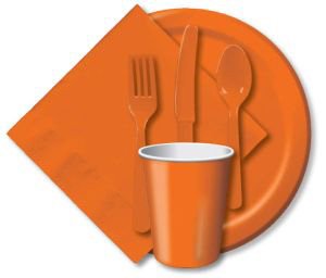 Cups - 9 oz Hot or Cold, Sunkissed Orange