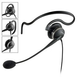 31WjtCdNdNL GN2124 Mono Noise Cancelling Cord Headset Professional Series with 4 in 1 Wearing Styles