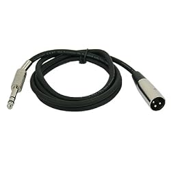 HDE&reg; XLR 3 Pin M to 1/4" M Cable 1.5M