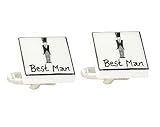 Best Man Bone China Cufflinks
