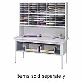 Safco 7751GR E-Z Sort Steel Mail Sorter module, Light Gray Steel