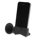 IPhone Speaker - Silicone Amplifying Horn for Apple Iphone 4 4S 3G 3GS in Black