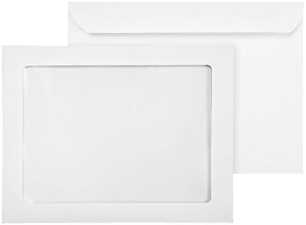 9 x 12 Showcase Window Booklet Envelopes-Open Side Window 9x12-28 Lb White (500/Box)