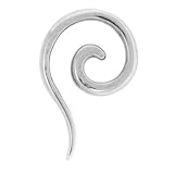 Pair Stainless Steel Spiral Plugs Body Jewelry 6G