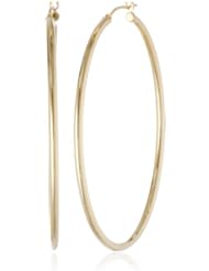 Duragold 14k Yellow Gold Hoop Earrings, (1.97" Diameter)