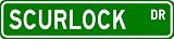 SCURLOCK Street Sign ~ Personalized Family Lastname Sign ~ Gameroom, Basement, Garage Sign ** - B000N1EXCC