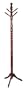 Traditional Twist Deign Cherry Finish Wood Coat Hat Rack Stand