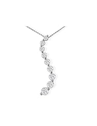 14k White Gold 1/4ct Journey Diamond Pendant