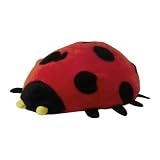 7.5" Soft Plush Lady Bug Toy with Mirror, Stimulates Baby's Vision and Feeling, Development of Self-image and Desire to Explore