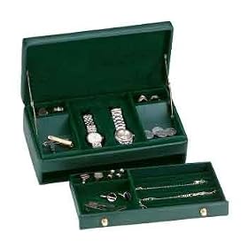 Royce Leather Men's watch And Jewelry Case 925-5 (Green)