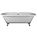 Barclay CTDRN-WH-PN Universal Cast Iron 67" Roll Top Tub with White Exterior