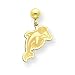 14K Miami Dolphins Dolphin Ball Post Earrings