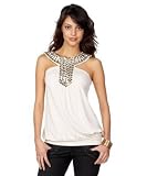 XOXO Rhinestone-Trimmed Knit Halter Tank