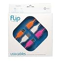 Flip USB Cables for Flip Camcorders (Pink, Orange, White)