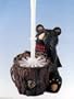 Black Bear Lodge Toilet Bowl Cleaner Brush Holder Bathroom Bath Home Decor Cabin Wilderness Outdoors Accessories Accent