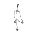 Sterling Silver Belly Ring with CZ Sterling Silver Belly Ring with CZ