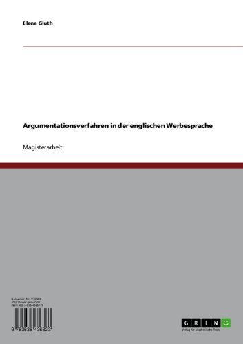 Argumentationsverfahren in der englischen Werbesprache (German Edition)