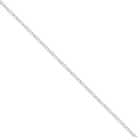1.75 mm, Sterling Silver, Figaro Chain - 22 inch