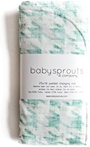 Changing Mat Aqua Houndstooth