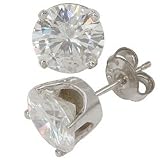 8.0mm Round Moissanite Stud Earrings