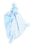 Baby Security Blanket and Plush Rattle-BLUE