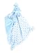 Baby Security Blanket and Plush Rattle-BLUE