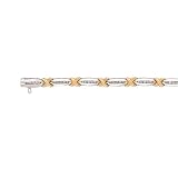 10K Two Tone Gold 1/2 ct. Channel Set Diamond Bracelet