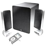 Cyber Acoustics 3 pc Brushed Aluminum Series Speakers CA-3618