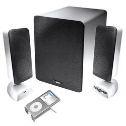 Cyber Acoustics 3 pc Brushed Aluminum Series Speakers CA-3618
