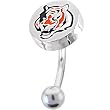 National Football League Logo Top Mount Curved Belly Ring - Cincinnati Bengals