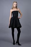 Strapless Black Metallic Bubble Dresses by Shoshanna
